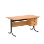 Lehrertisch, 130x65 cm (B/T), 76 cm hoch, Platte: Melamin, ABS-Kante 